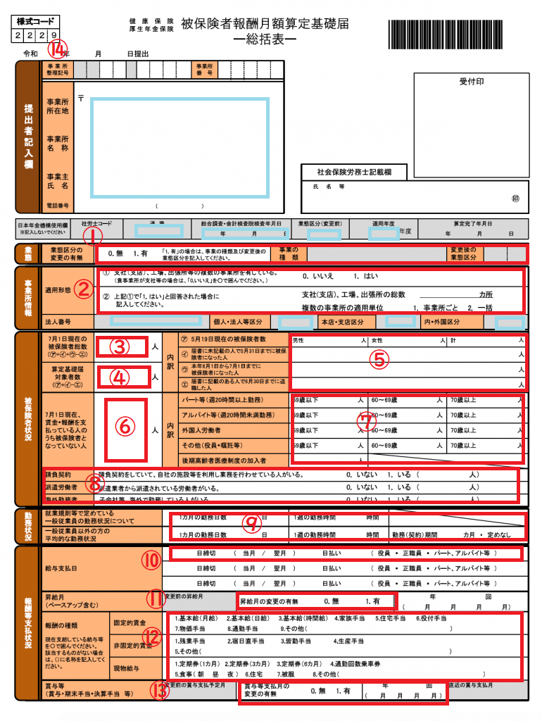 経理コンサル監修 算定基礎届総括表の書き方をわかりやすく解説 社長一人の場合 21年版